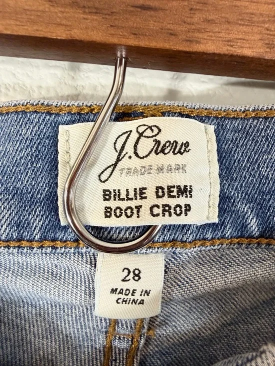 J. Crew Demi Boot Crop Jeans Size 28 Medium Wash E7696 Casual Denim Preppy - Picture 4 of 9